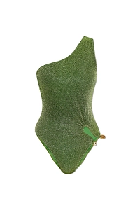 LumiÈRe Embellished One Shoulder Maillot