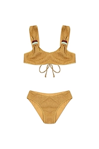 OsÉRee Kids Lurex Ring Detail Bikini