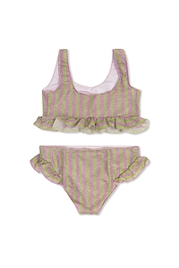 OsÉRee Kids Ruffled Striped Bikini