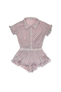 OsÉRee Kids Ruffled Printed Jumpsuit