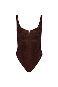 Lurex Thread One-Piece Swimsuit