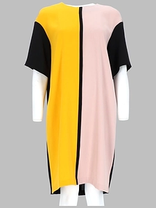 One Color-Block Shift Dress