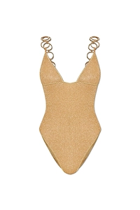 OsÉRee Ring-Detail Lurex Swimsuit