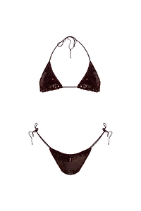 OsÉRee Sequined Two Piece Swimsuit