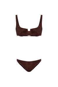 OsÉRee Sequined Two Piece Swimsuit