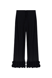 OsÉRee Straight-Leg Floral Embellished Beach Pants