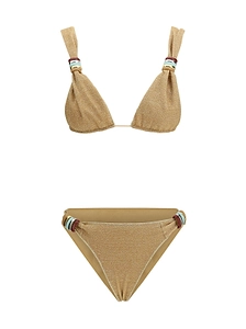 Triangle Cup Embellished Bikini Set