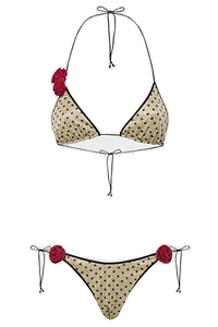 OsÉRee Two-Piece Polka-Dot Printed Bikini