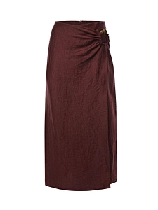 Ottod'ame Draped Ring-Detail Skirt