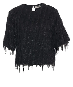 Ottod'ame Fringed Crewneck Top