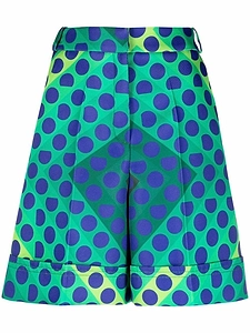Paco Rabanne All-Over Patterned Pleated Shorts