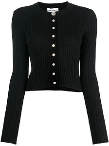 Paco Rabanne Button-Up Crewneck Cardigan