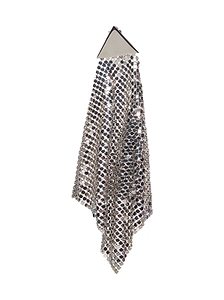 Flow Pixel Embellished Mesh Drop Earring