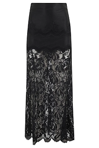 Paco Rabanne Lace Detailed Maxi Skirt