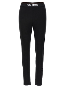 Paco Rabanne Logo Waistband Stretch Leggings
