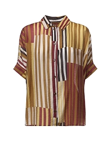 Ottod'ame Striped Boxy Shirt