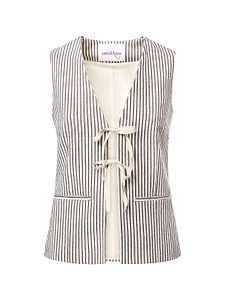 Ottod'ame Striped Tie-Front Top