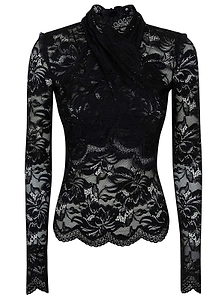 Paco Rabanne Long-Sleeved Lace Top