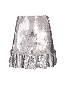 Paco Rabanne Sequin-Embellished Ruffled Mini Skirt