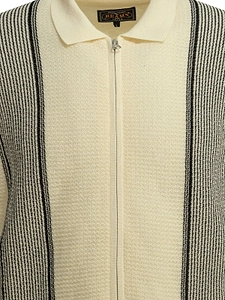 Beams Plus Textured Zip Jacquard Polo Shirt