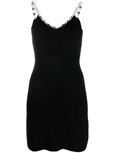 Paco Rabanne V-Neck Chain-Link Mini Dress
