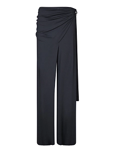 Paco Rabanne Wraparound High-Rise Palazzo Pants
