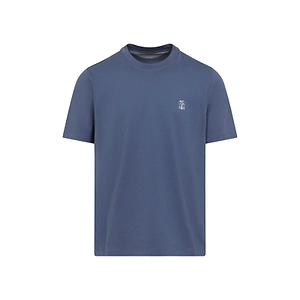 Brunello Cucinelli Logo Printed Crewneck T-Shirt