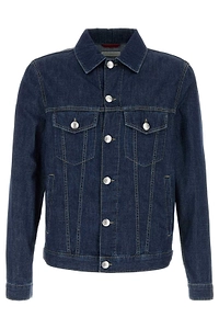 Brunello Cucinelli Lightweight Old Denim Four-Pocket Jacket