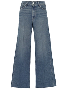 Paige Raw Hem Wide-Leg Jeans