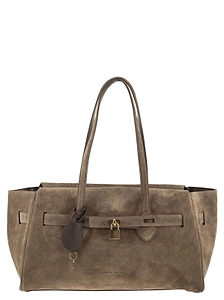 Brunello Cucinelli Logo Embossed Top Handle Bag