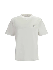 Brunello Cucinelli Logo Embroidered Crewneck T-Shirt