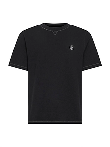 Brunello Cucinelli Logo Embroidered Crewneck T-Shirt
