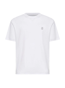 Brunello Cucinelli Logo Embroidered Crewneck T-Shirt