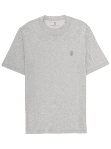 Brunello Cucinelli Logo Embroidered Crewneck T-Shirt