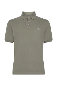 Brunello Cucinelli Logo Embroidered Polo Shirt