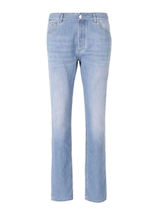 Brunello Cucinelli Logo Patch Cuffed-Hem Jeans