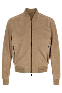 Pal Zileri Suede Bomber Jacket