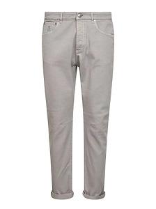 Brunello Cucinelli Logo-Patch Straight Leg Jeans