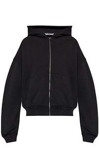 Palm Angels Back Logo Zipped Hoodie