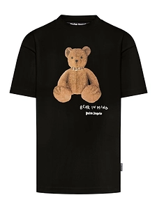 Palm Angels Bear In Mind Bear Printed Crewneck T-Shirt
