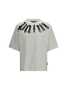 Palm Angels Big Neck Logo Loose Fit T-Shirt
