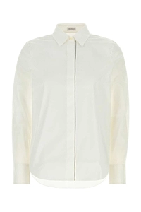 Brunello Cucinelli Long Sleeved Curved Hem Shirt