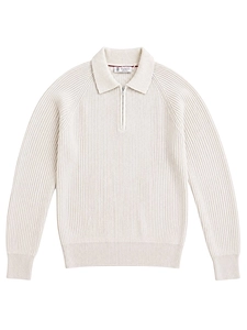 Brunello Cucinelli Long-Sleeved Half-Zip Polo Shirt