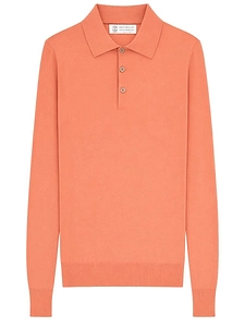 Brunello Cucinelli Long-Sleeved Knitted Polo Shirt
