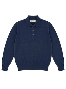 Brunello Cucinelli Long-Sleeved Knitted Polo Shirt