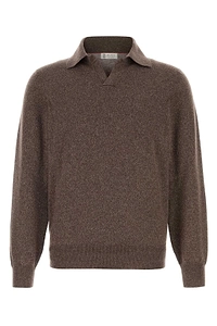 Brunello Cucinelli Long-Sleeved Knitted Polo Shirt