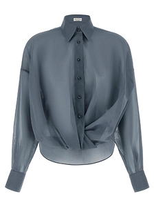 Brunello Cucinelli Long-Sleeved Taffeta Shirt