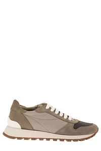 Brunello Cucinelli Precious Toe Lace-Up Sneakers