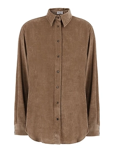 Brunello Cucinelli Monili Detailed Curved Hem Shirt