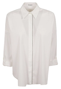 Brunello Cucinelli Monili Trim Poplin Shirt